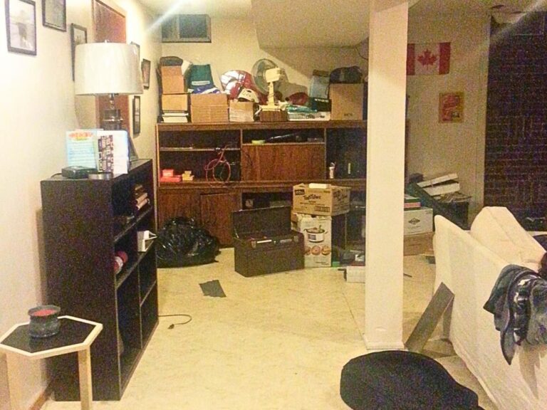 16. Basement Organize & Decorate Before